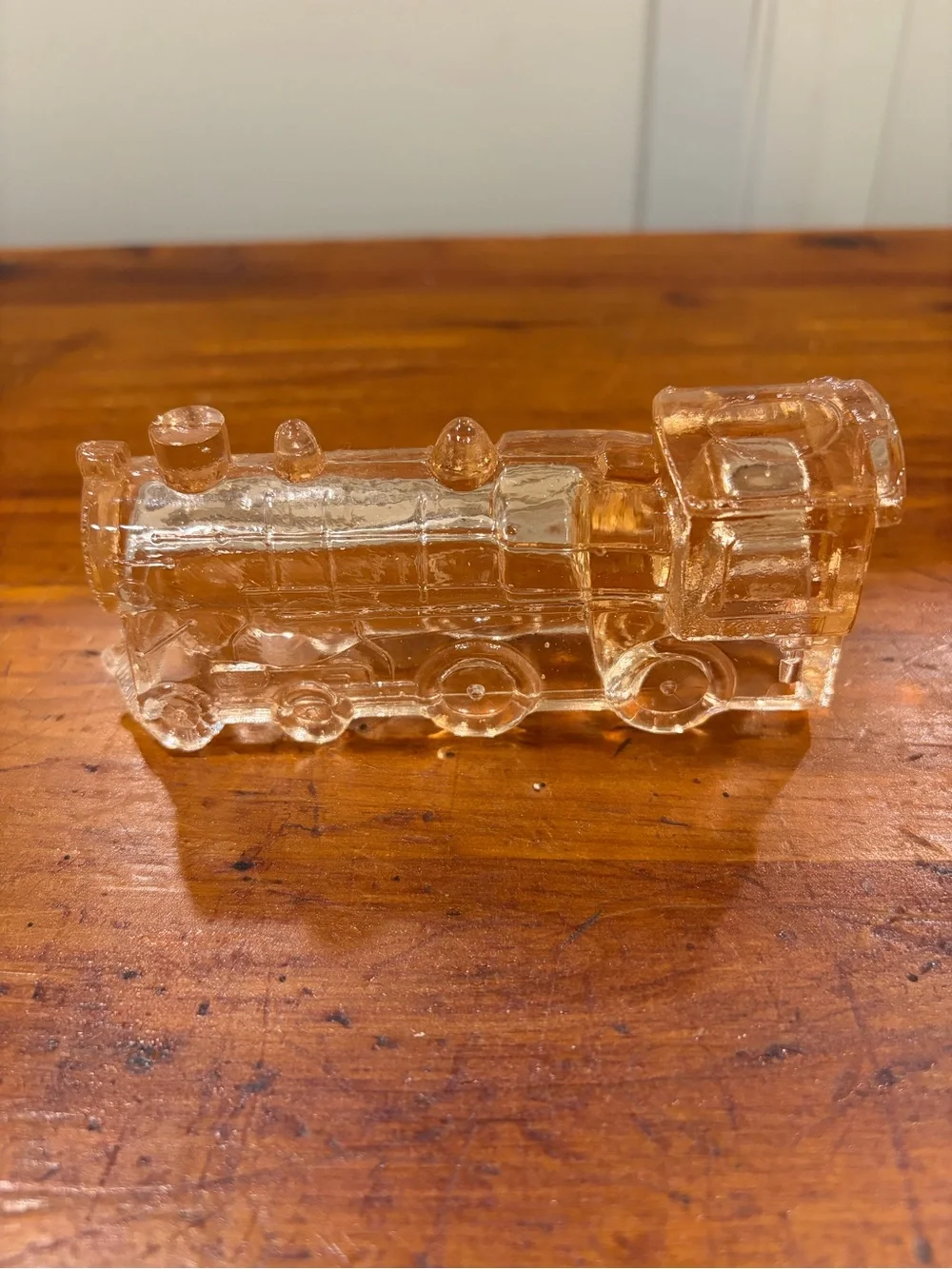Vintage Pink Depression Glass Train Engine